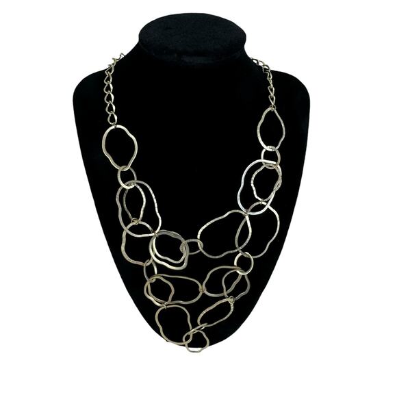 Coldwater Creek Jewelry - Coldwater Creek Multi Layer Gold Tone Chain Link Evening Formal Wear Necklace